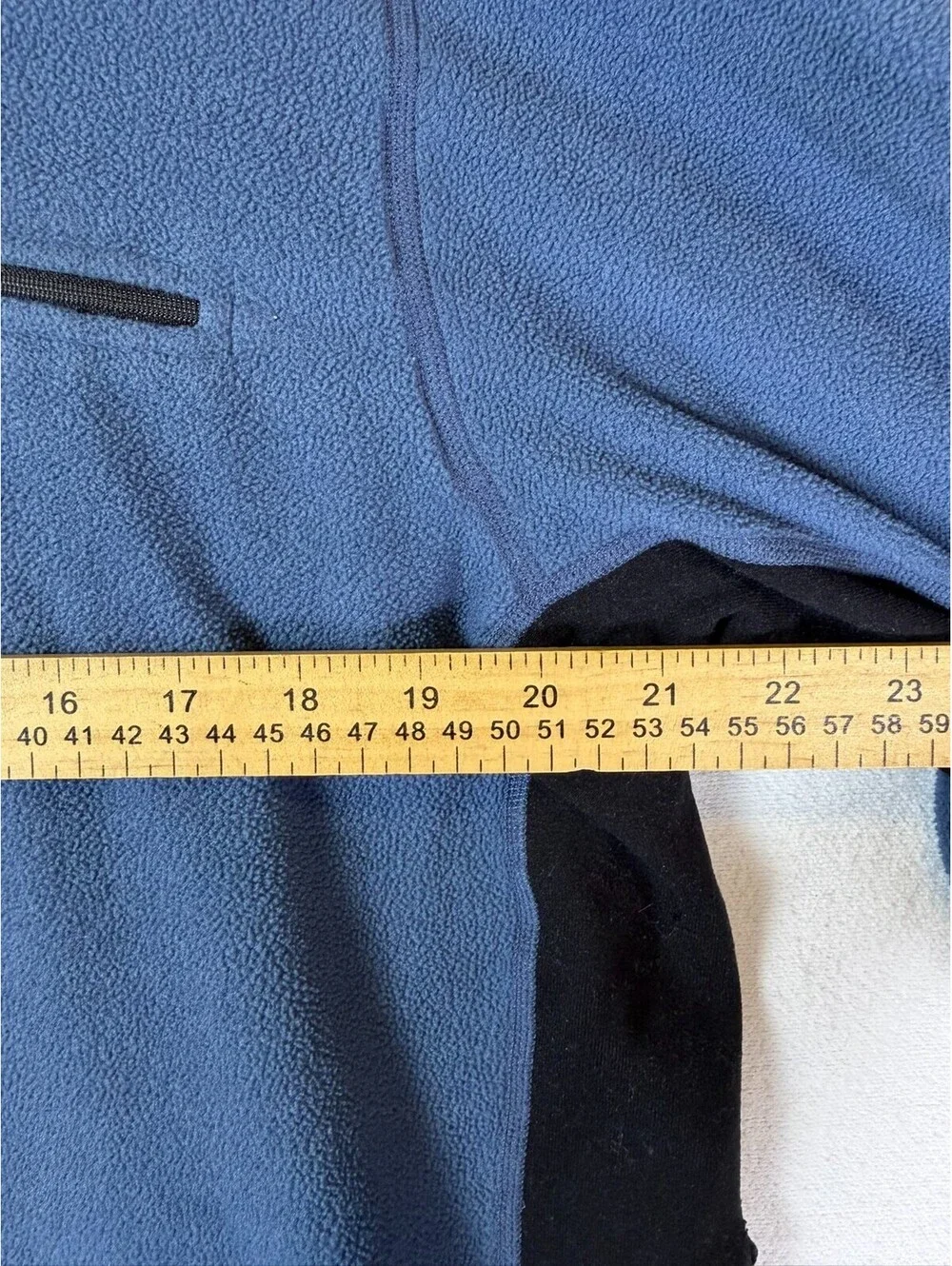 Vintage The North Face Mens XL Quarter Zip Fleece Pullover Jacket Blue -Flaw